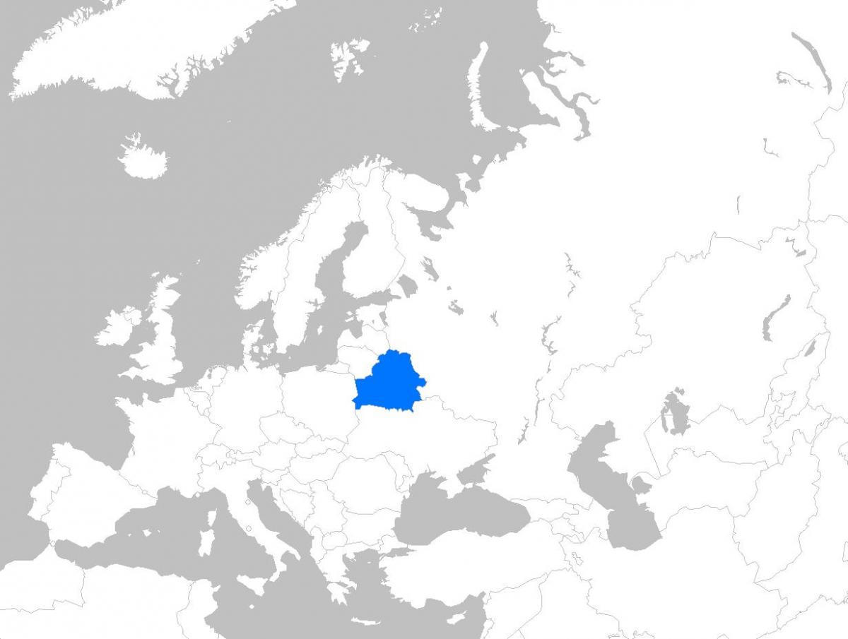 Mapa Białorusi Europie