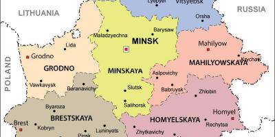 Mapa polityczna na Białorusi